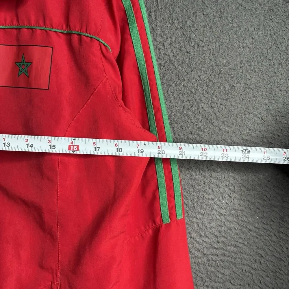 Adidas Track Jacket Mens Small Red Morocco Soccer National Team Full Zip